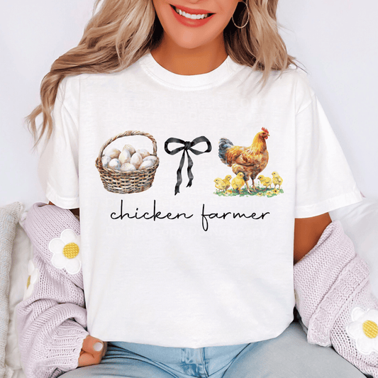 Chicken Farmer DTF Transfer