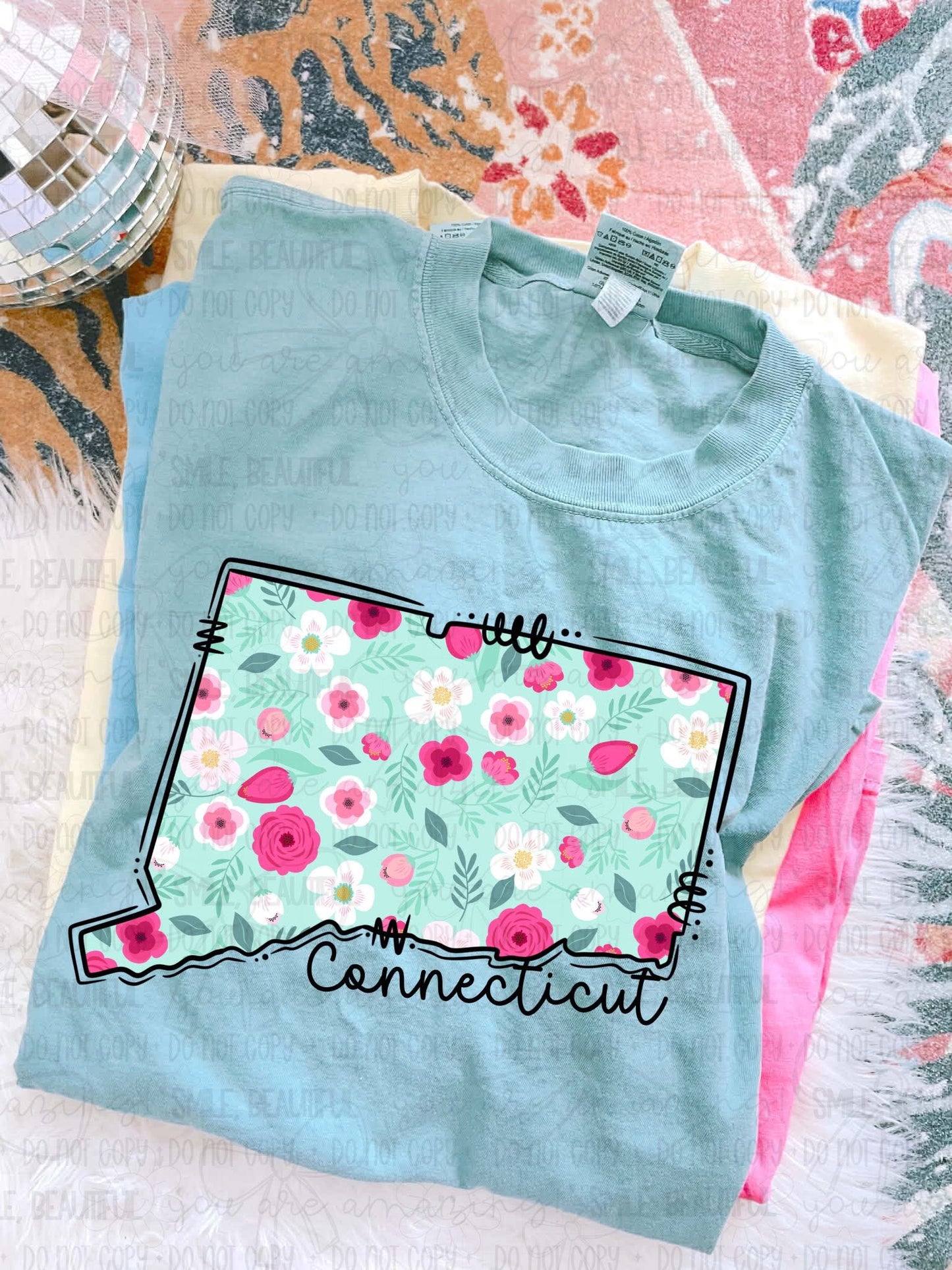Floral States DTF Transfer