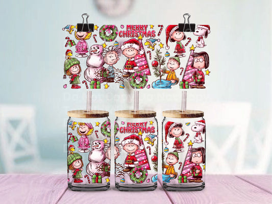 Christmas Peanuts UV DTF 16oz Cup Wrap