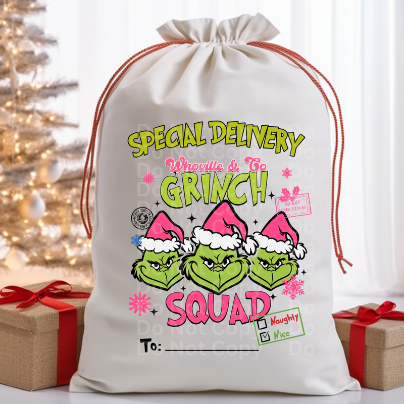 Santa Bag Design 13 DTF Print