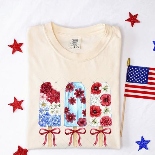 Floral Popsicles DTF Transfer