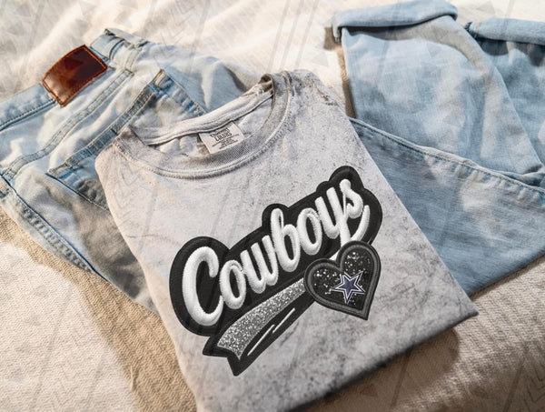 Faux Embroidery_Cowboys DTF Transfer