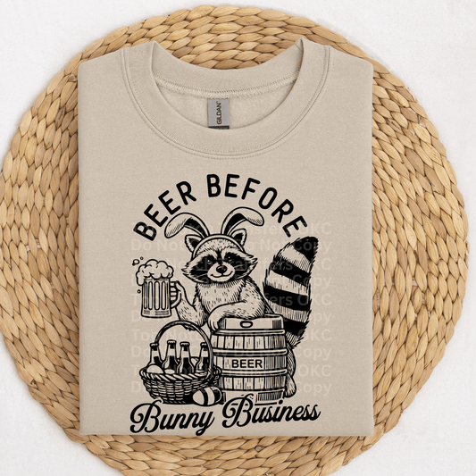 Beer Before Bunny Business DTF Transfer