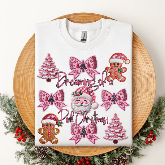 Dreaming Of a Pink Christmas DTF Transfer
