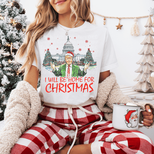 I’ll Be Home For Christmas Green Suit 2 DTF Transfer