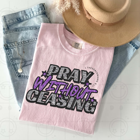 Pray Without Ceasing DTF Transfer