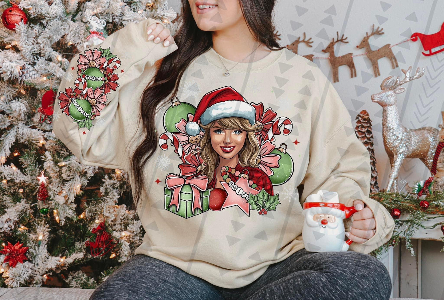 Swifty Christmas *Optional long sleeve design* DTF Transfer