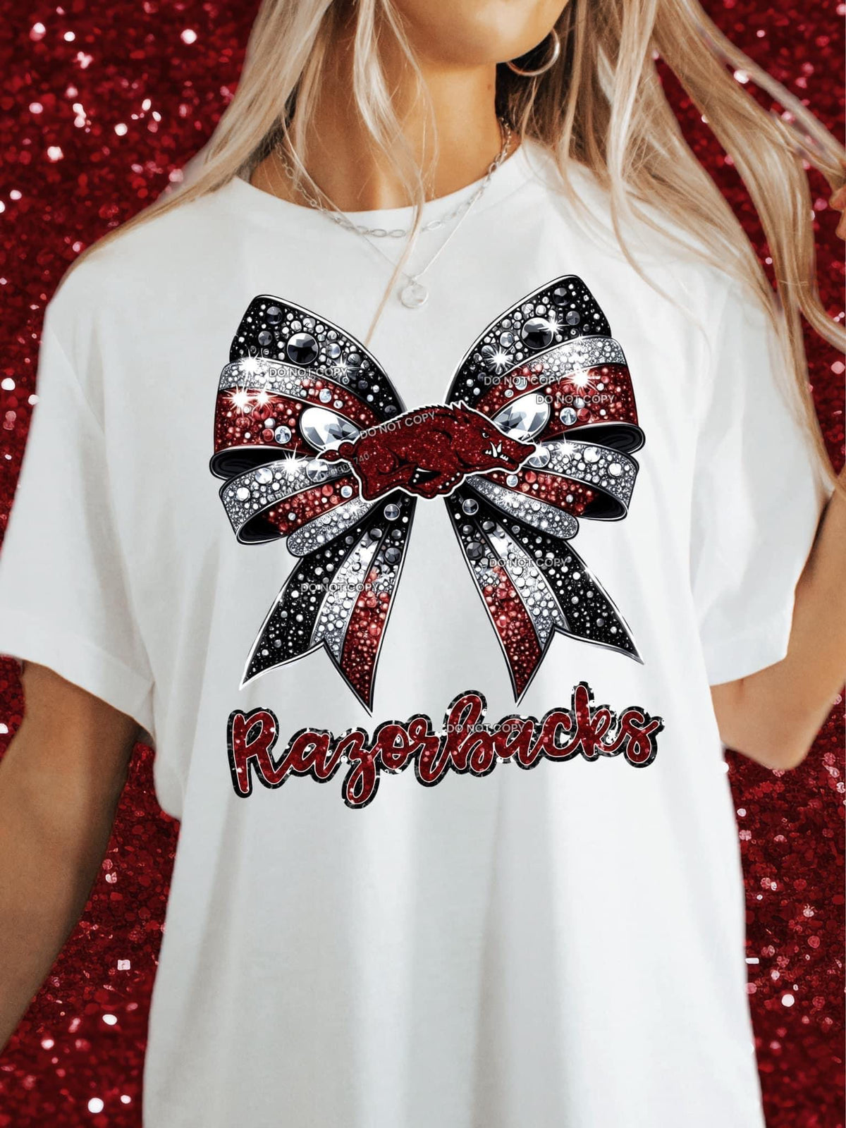 Razorbacks Bow DTF Transfer