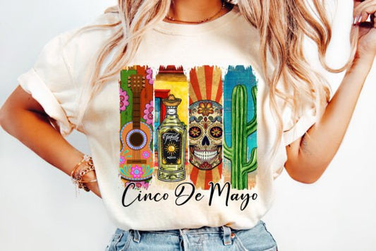 Cinco De Mayo Brushstrokes DTF Transfer