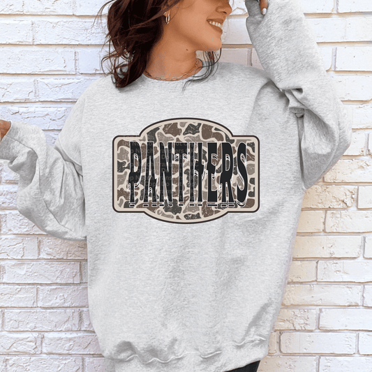 Camo Badge Panthers DTF Transfer