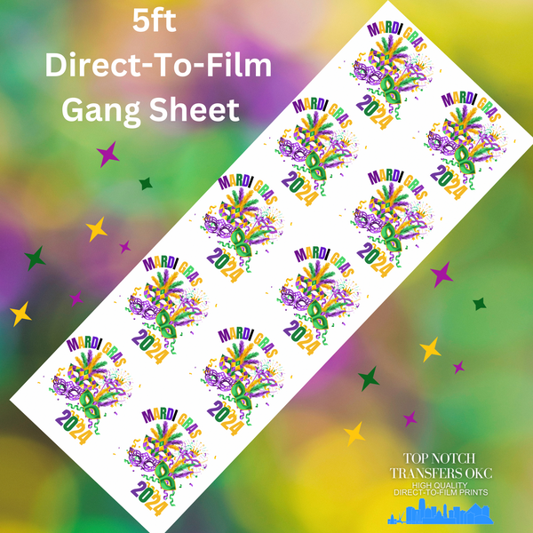 60” Mardi Gras Gang Sheet 2