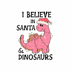 Pink Christmas Dino DTF Transfer