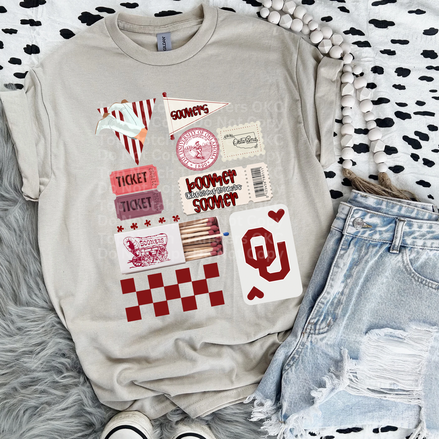 Sooners Matchstick DTF Transfer