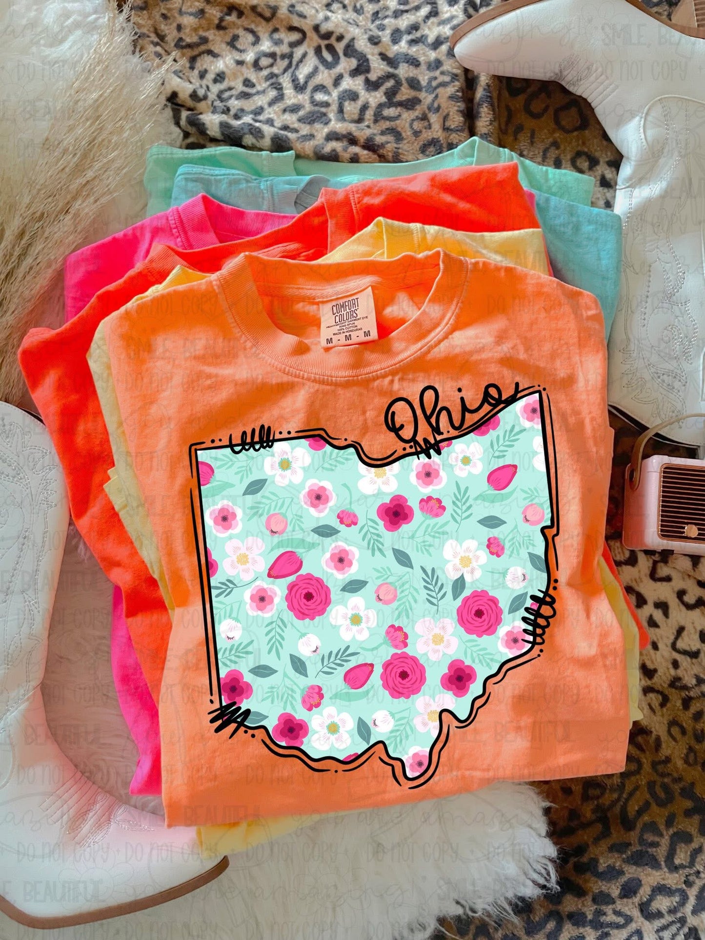 Floral States DTF Transfer