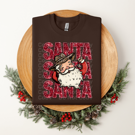 Santa Faux Sequins 3 DTF Transfer