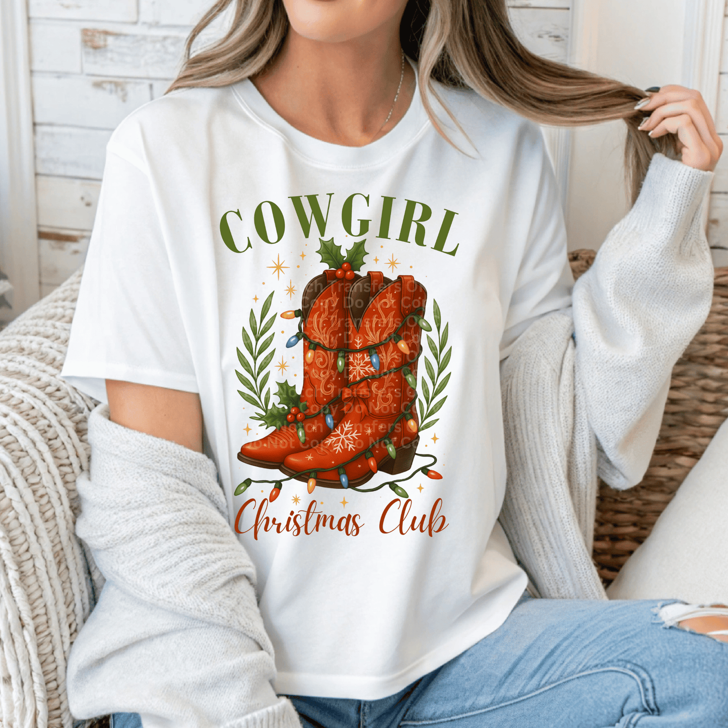 Cowgirl Christmas Club DTF Transfer