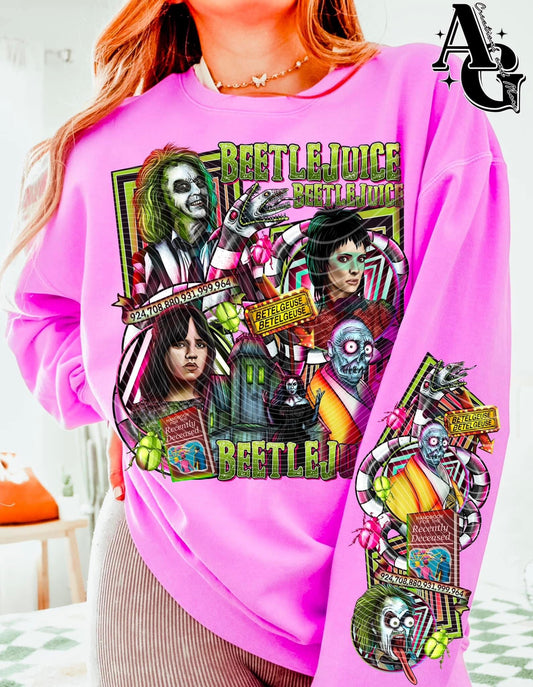 Bettle Juice 2*Optional long sleeve design* DTF Transfer