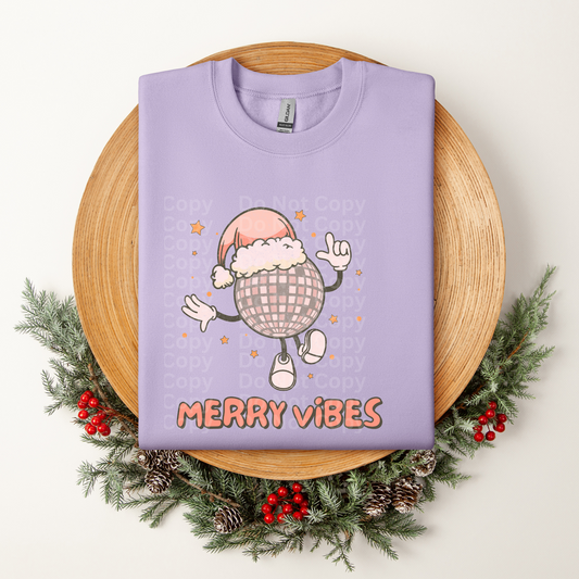 Merry Vibes Disco DTF Transfer