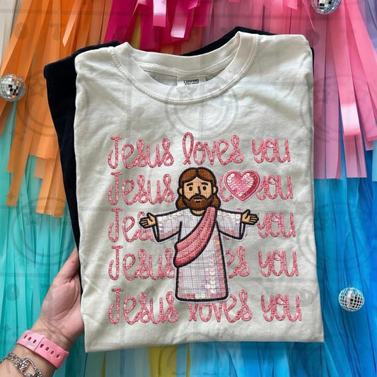 Jesus Loves You DTF Transfer