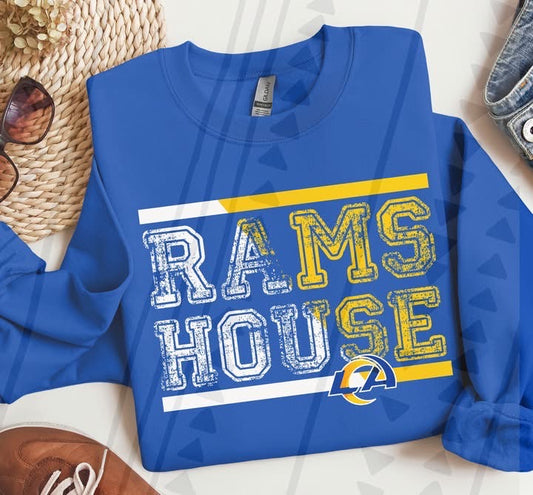 Rams House White/Yellow DTF Transfer