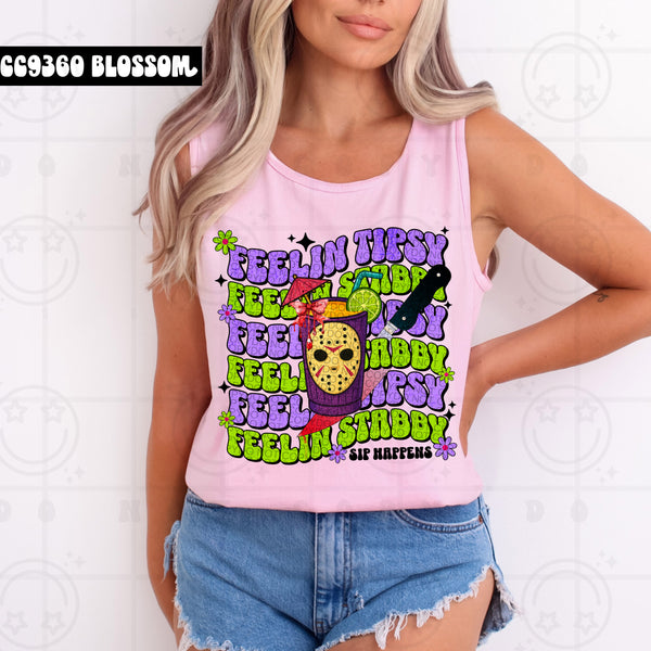 Feelin’ Tipsy Sip Happens 4 DTF Transfer