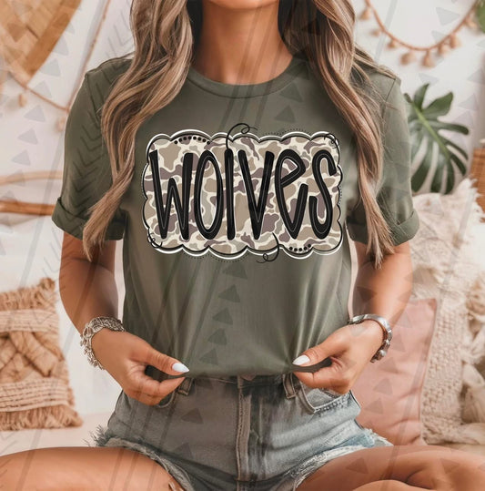 Wolves Camo DTF Transfer