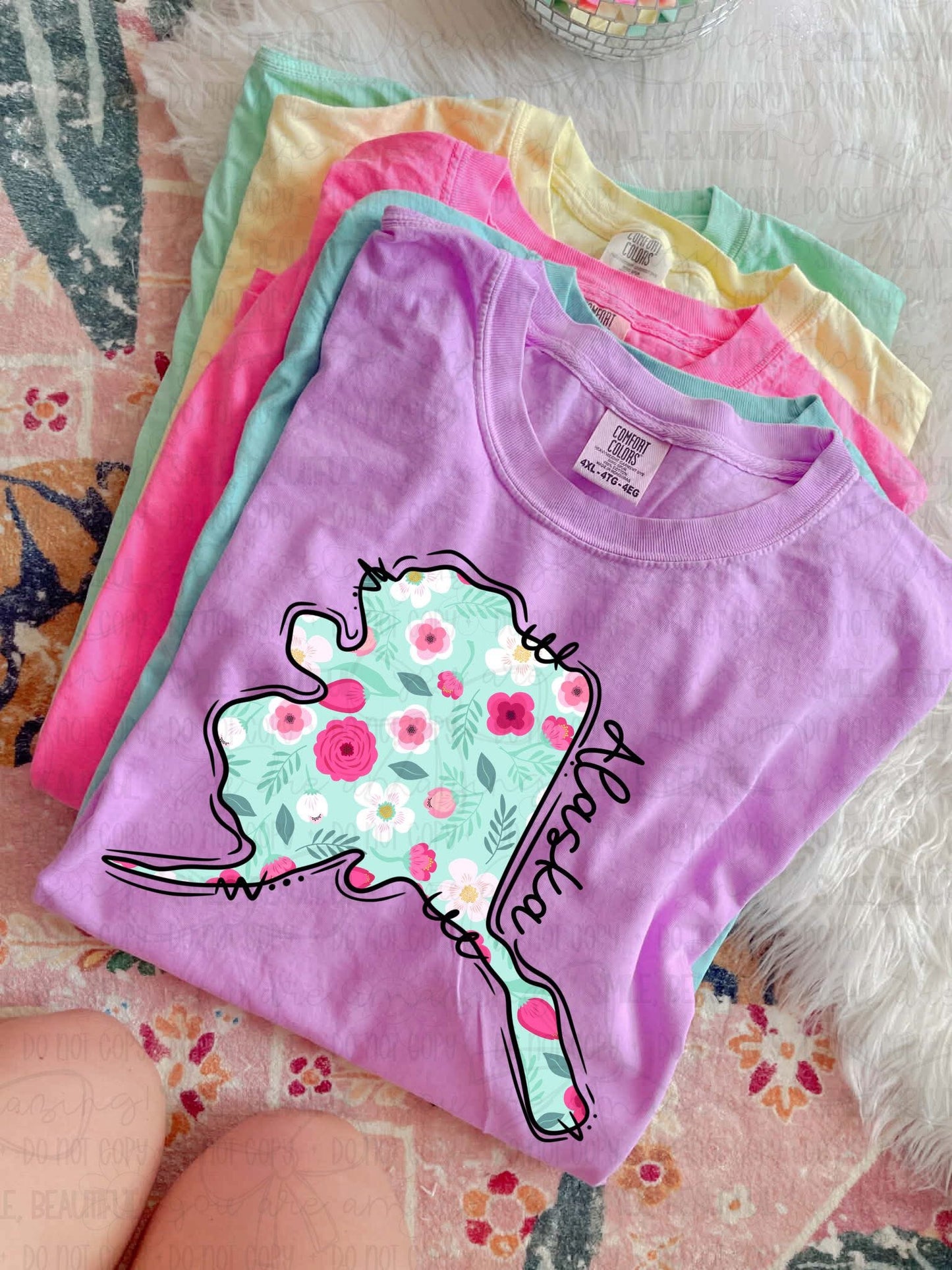 Floral States DTF Transfer