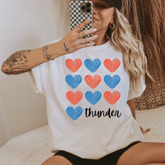 Hearts Thunder DTF Transfer