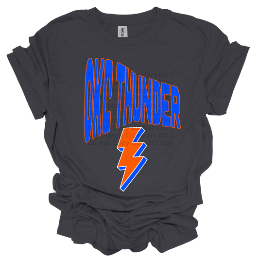 Wavy OKC w/ Bolt DTF Transfer