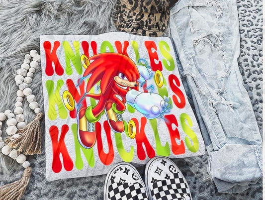 Knuckles DTF Transfer