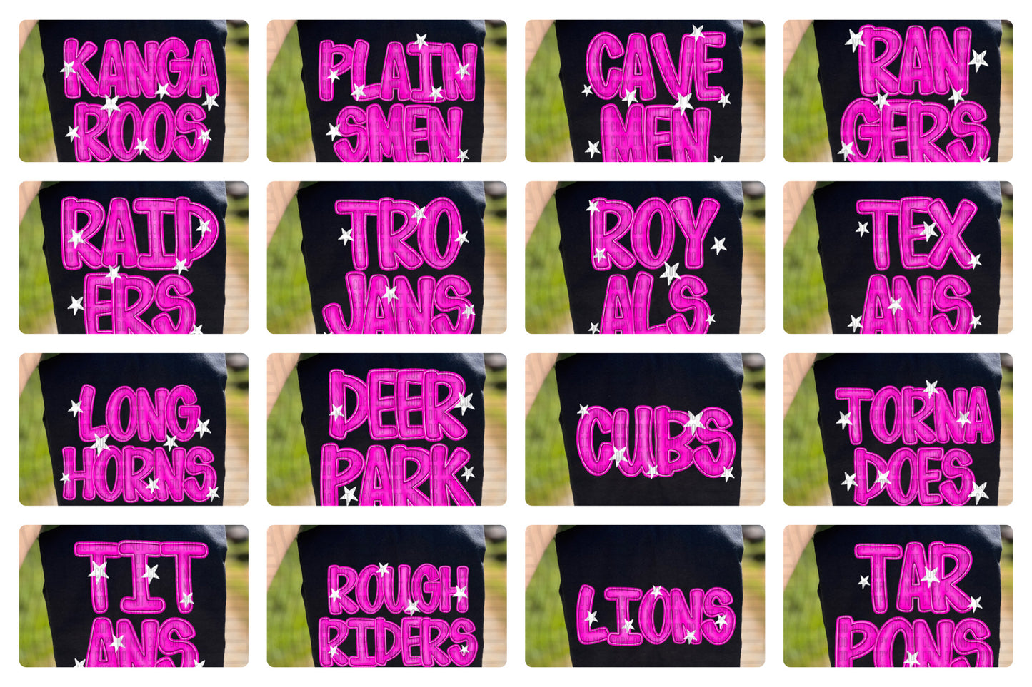 Pink & Preppy Mascots DTF Transfer (*Leave Mascot name in checkout notes)
