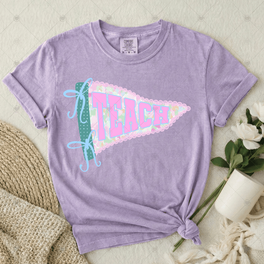 Teach Pennant Flag DTF Transfer