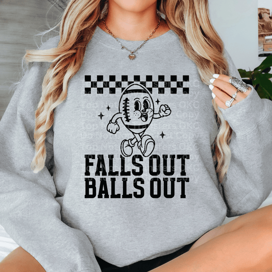 Falls Out Balls Out Black DTF Transfer