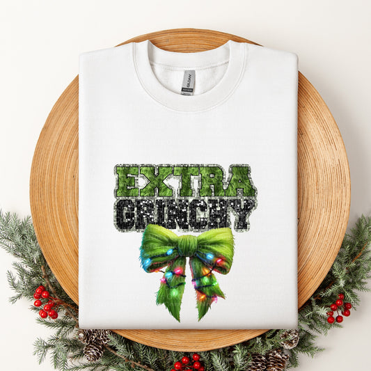 Extra Gr!nchy Bow with Lights DTF Transfer