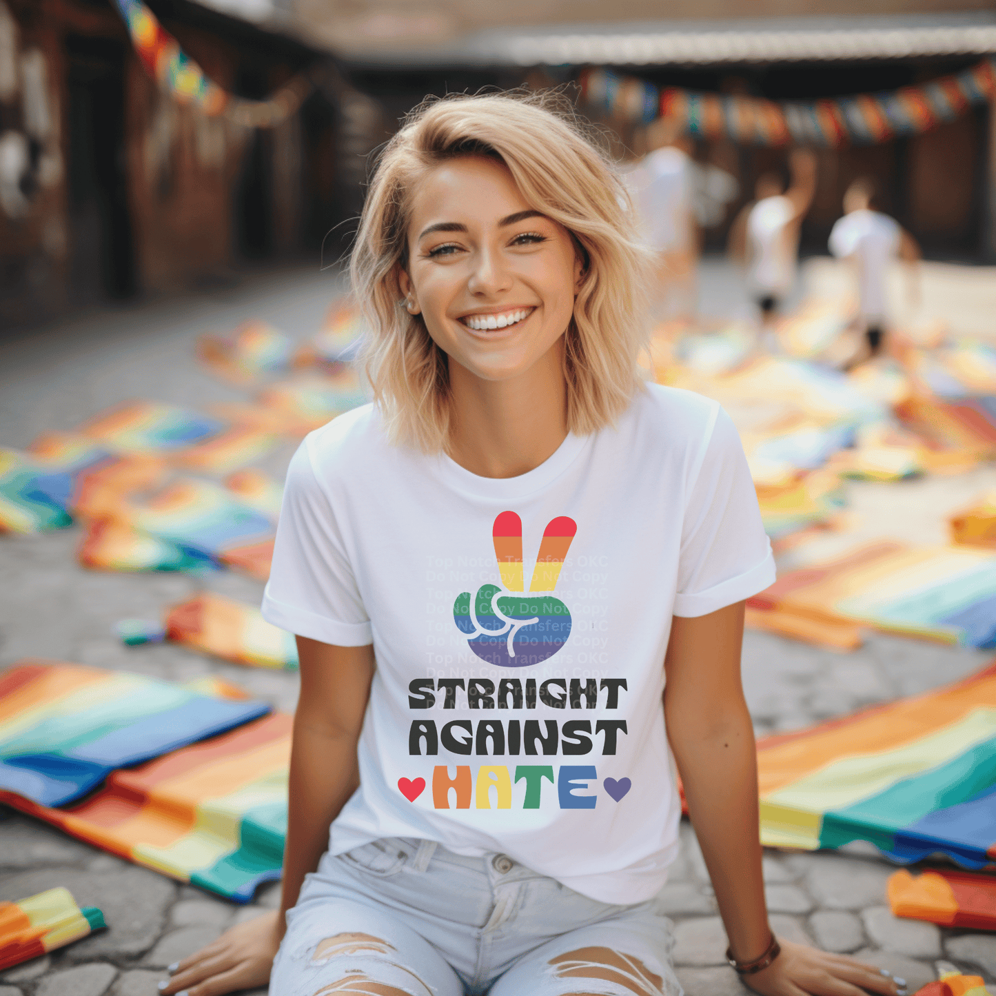 Straight Against Hate DTF Transfer