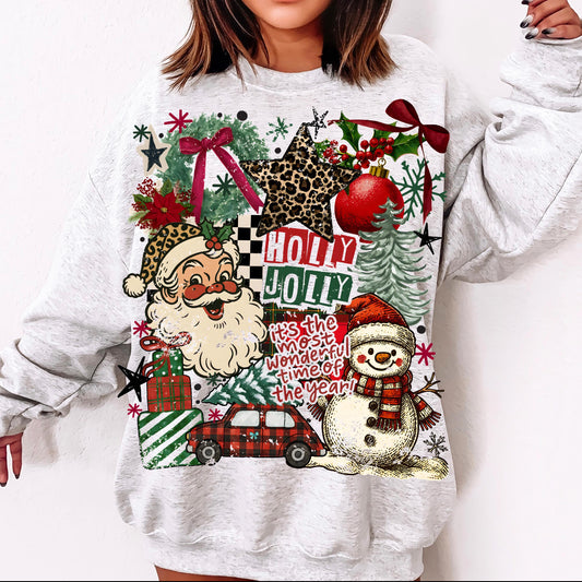 Retro Christmas Collage DTF Transfer