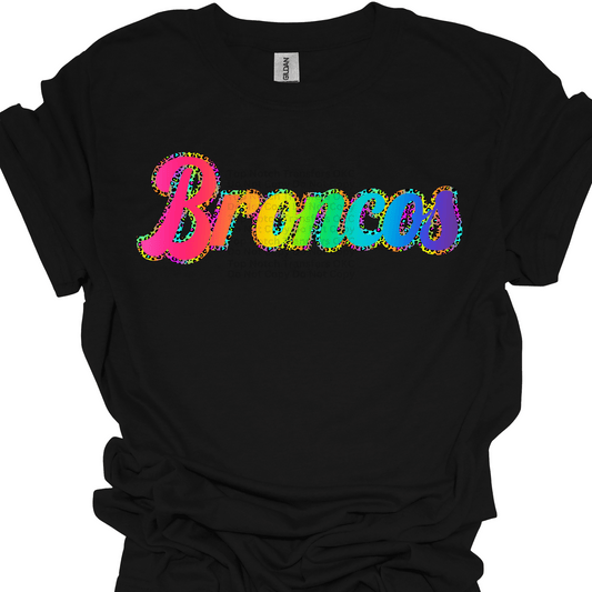 Rainbow Broncos DTF Transfer
