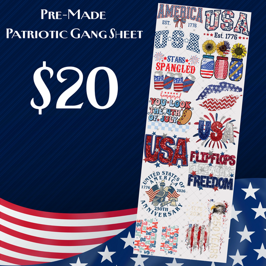 Patriotic Gang Sheet