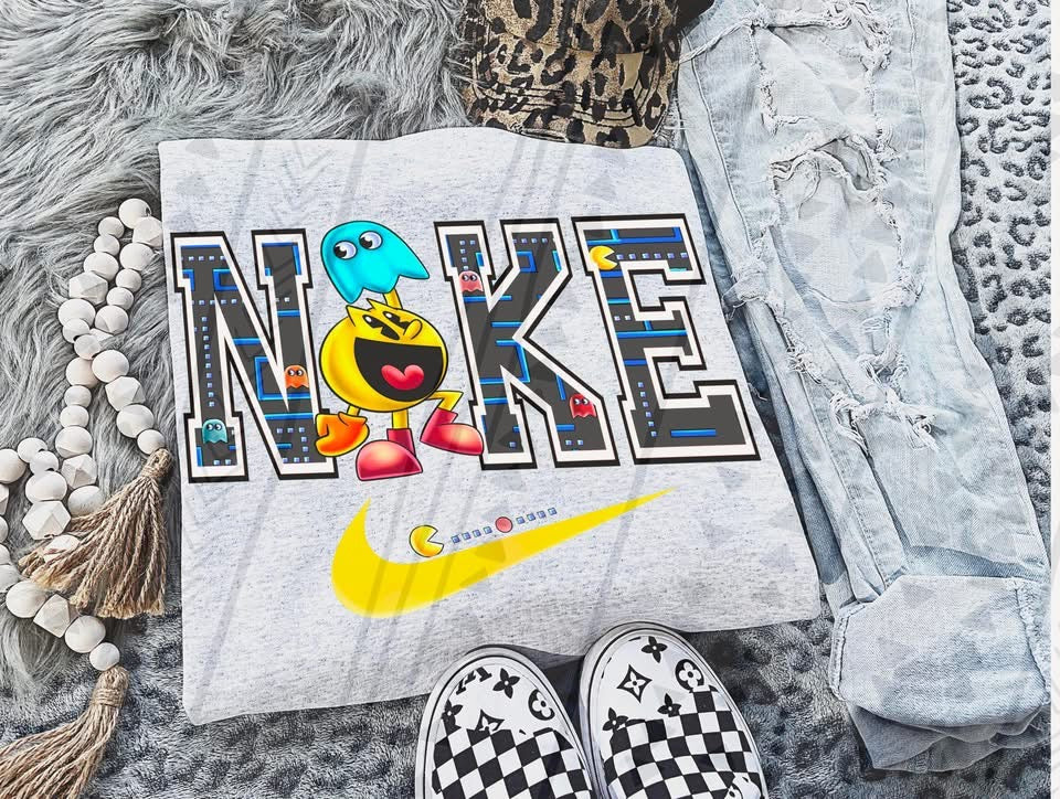 Pac Man Swoosh DTF Transfer