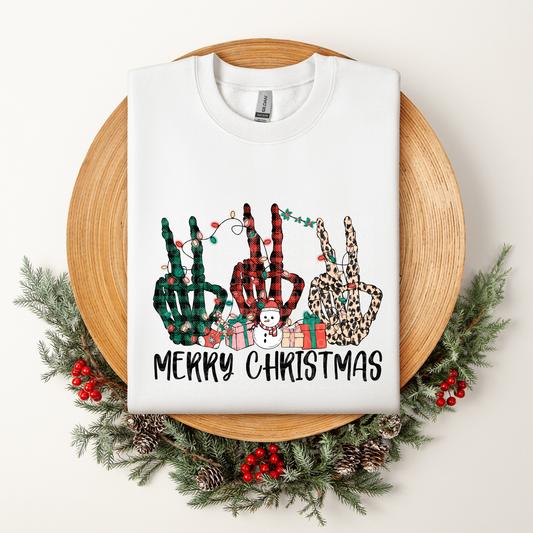 Merry Christmas Skelly Hands DTF Transfer