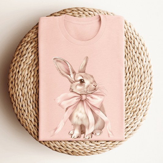 Bunny w/ pink bow DTF Transfer