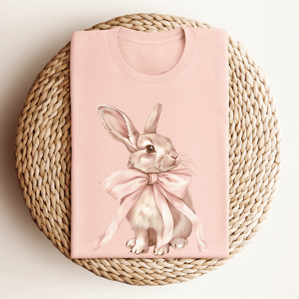 Bunny w/ pink bow DTF Transfer
