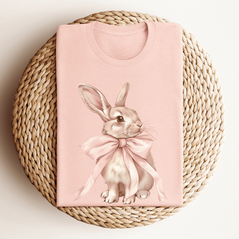 Bunny w/ pink bow DTF Transfer