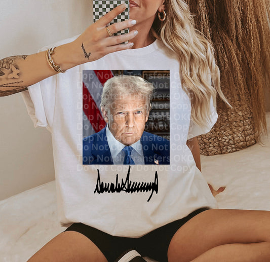 Trump w/ black signature DTF Transfer