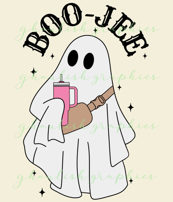 Boo-jee Ghost with cup/bag DTF Transfer
