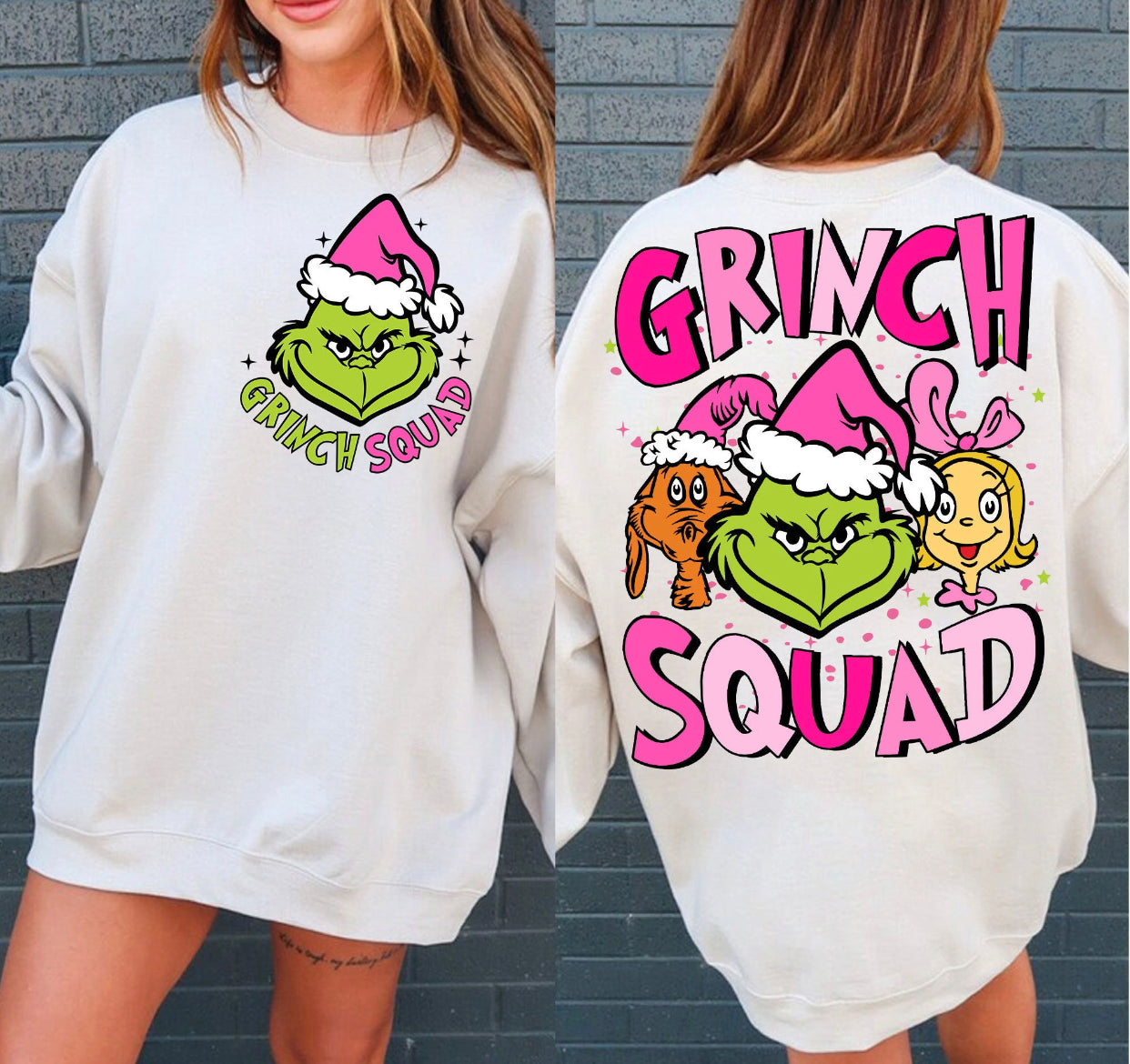 Gr!nch Squad Pink DTF Transfer