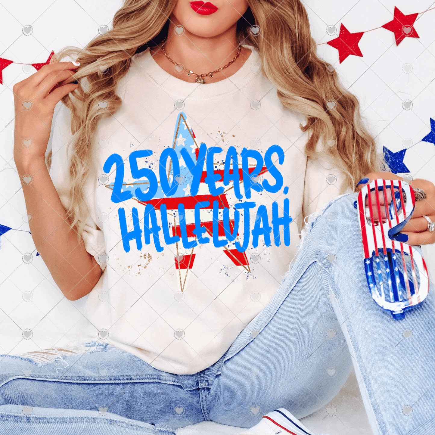 250 Years Hallelujah Pink DTF Transfers