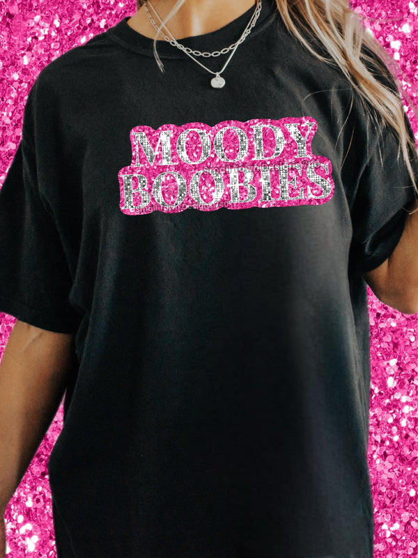 BCA Moody Boobies Faux Sequin DTF Transfer