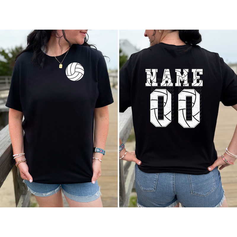 Volleyball Custom Name/Number DTF Transfer *Put Name & Number in notes at checkout*