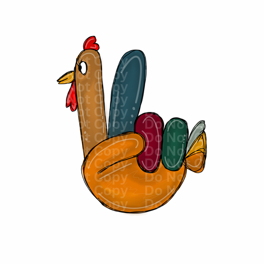 Turkey Hand DTF Transfer